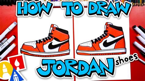 jordan shoe drawing for kids